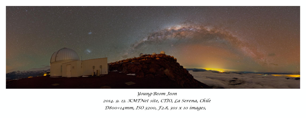 Young-Beom Jeon 2014.9.13. KMTNet, CTIO, La Serena, Chile D800+14mm, ISO 320, f2.8, 30s x 10 images