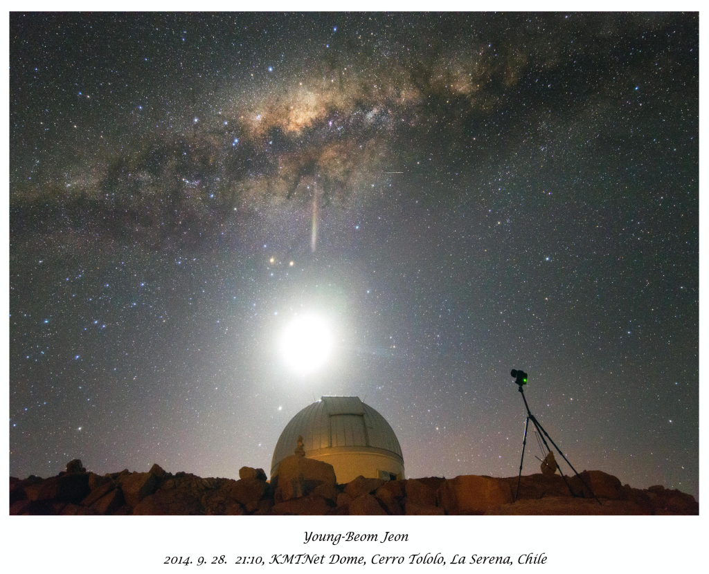 Young-beom Jeon 2014.9.28. 21:10, KMTNet Dome, Cerro Tololo, La Serena, Chile