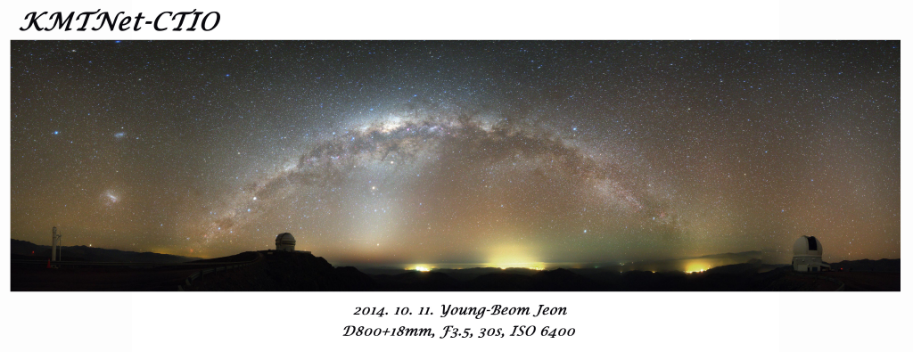KMTNET-CTIO 2014.10.11 Young-beom Jeon D800+18mm, F3.5, 30s,ISO 6400