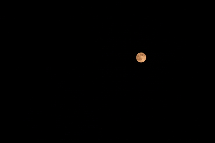 달을 촬영한 사진 Canon EOS 5D Mark II, 200mm, F/2.8, 1/40초, ISO-200