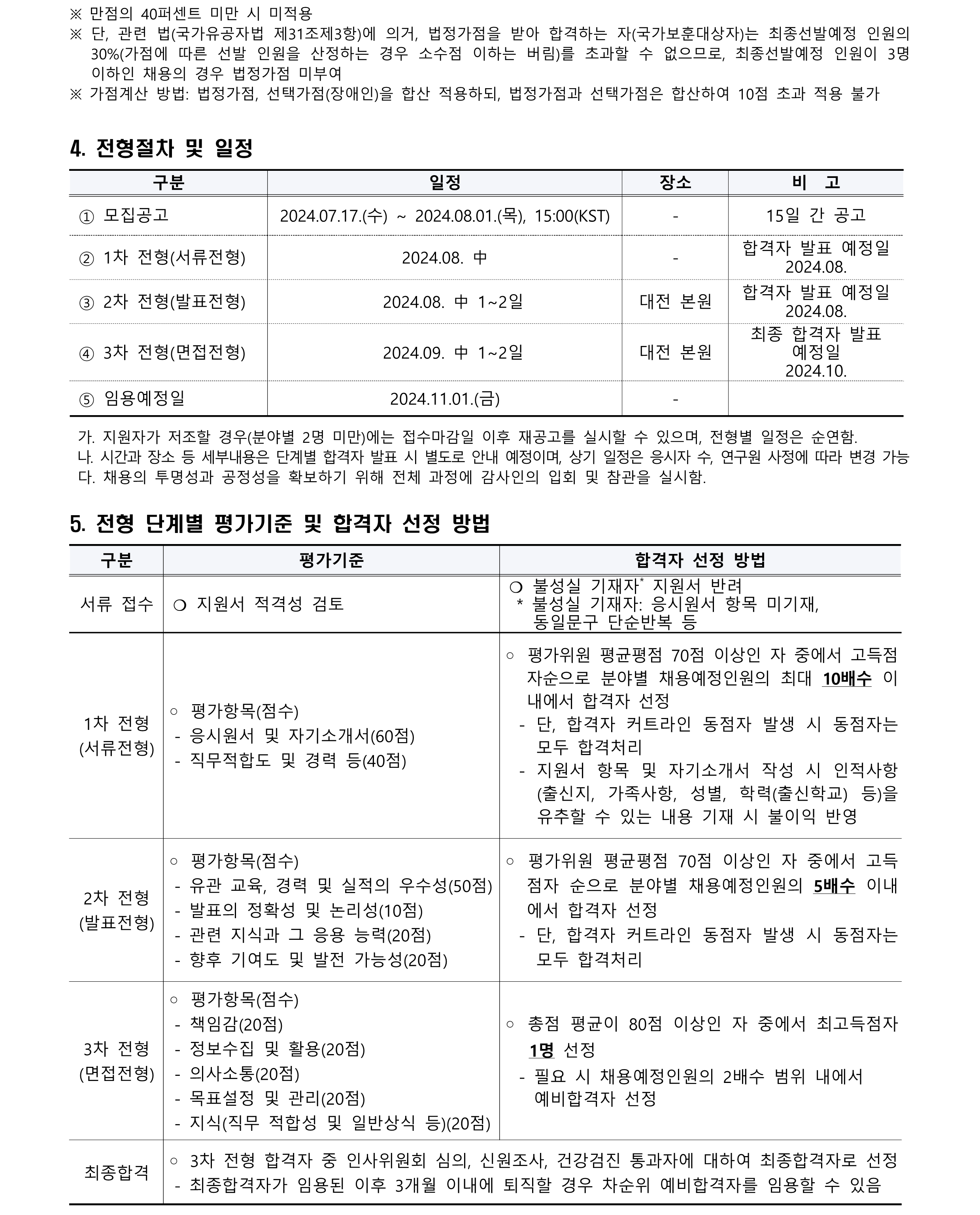 2024년 제3차 무기계약직(실무직-조리원) 채용공고_2