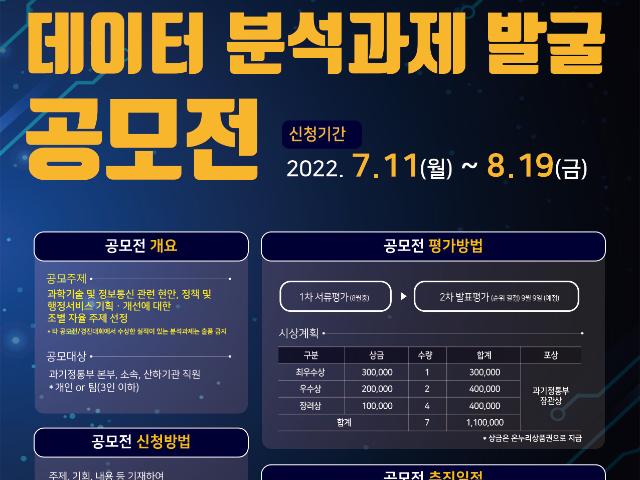 2022 과기정통부 데이터 분석과제 발굴 공모전 안내