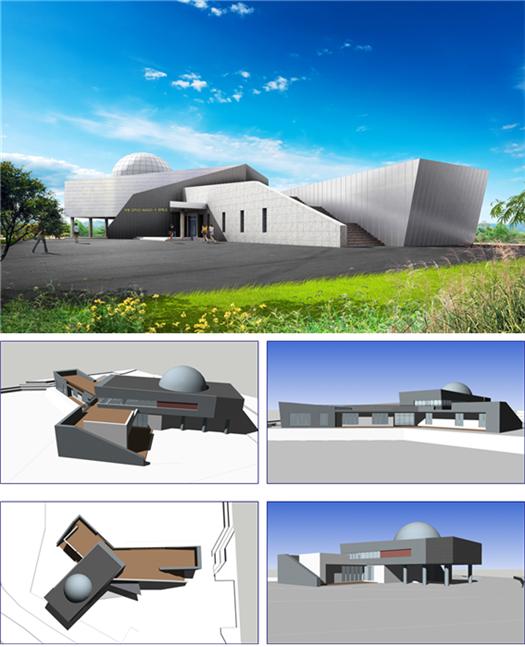 감악산 사무소 설계(한국천문연구원) : 감악산 사무소 3D 모델링 사진