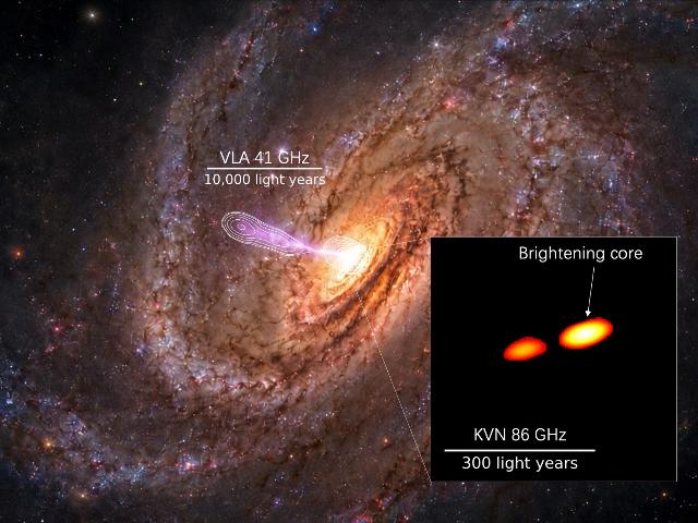 Brightening Detected in a Newborn Active Galactic Nucleus